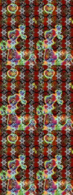 Raster illüstrasyonundaki çiçek desenli çizim. Suluboya tarzında gri ve kahverengi renkte çiçekler.