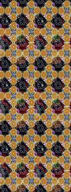 Çiçekli çiçek deseni, suluboya. Küçük çiçekte güzel bir çiçek deseni var. Raster deseni.