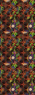 Kahverengi ve siyah renkli çiçekler. Raster illüstrasyonunda çiçek deseni çizimi.