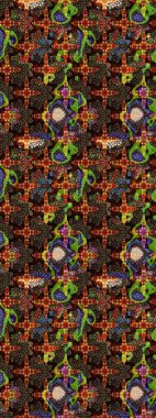 Kahverengi ve siyah renkli çiçekler. Raster illüstrasyonunda çiçek deseni çizimi.