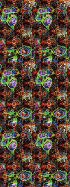 Greeting card with flowers. On brown and black colors. Birthday card or wedding invitation. Watercolor floral bouquet. Raster illustration. Floral background.