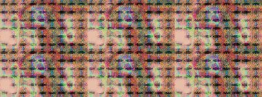 Raster Çiçek İllüstrasyonu 'nun şirin tekstili. Bej ve nötr renklerdeki etnik çiçeklerle zarif bir eskiz deseni..