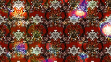 Raster çiçekleri klasik tarzda çizilmiş. Kahverengi ve kırmızı renklerde bahar çiçekleri. Çiçekli yumuşak bir eskiz şekli. Raster illüstrasyonu.