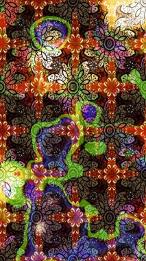 Bahar çiçekleriyle güzel bir çiçek deseni çizmişsin. Raster illüstrasyonu. Güzel kumaş deseni.