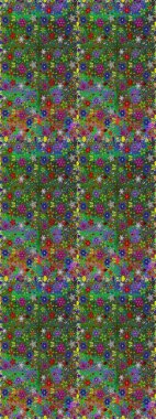 Renkli Yaz Temalı Kusursuz Arkaplan. Sevimli çiçek raster deseni. Düz Çiçek Elementleri Tasarımı. Modaya uygun kumaş deseni.