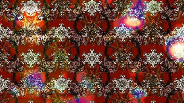 Raster çiçekleri klasik tarzda çizilmiş. Kahverengi ve kırmızı renklerde bahar çiçekleri. Çiçekli yumuşak bir eskiz şekli. Raster illüstrasyonu.