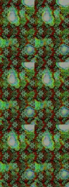 Küçük çiçekteki sevimli çiçek deseni. Yeşil renkte çiçekler.