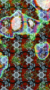 Raster suluboya çiçek deseni, narin çiçekler, mavi ve yeşil çiçekler, tebrik kartı şablonu. Raster Güzel kumaş deseni.