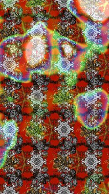 Çocuksu tasarım. Elle çizilmiş çiçek desenli Raster çizimi. Tekstil, kumaş, ambalaj, hatıra defteri için hoş bir çiçek arkaplanı. Kahverengi ve gri arkaplanda.