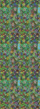 Çiçek deseni. Düz Çiçek Elementleri Tasarımı. Renkli Bahar Temalı Kusursuz Arkaplan. Kusursuz Chichi kumaş deseni. Raster illüstrasyonu.