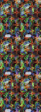 Güzel kumaş deseni. Raster suluboya deseni, narin çiçekler, kahverengi ve siyah çiçekler, tebrik kartı şablonu..