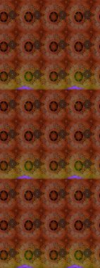 Renkli Bahar Teması eskiz kalıbı. Raster illüstrasyonu. Çiçek desenli çizim. Düz Çiçek Elementleri Tasarımı. Renkli çiçekler. Asya tekstil tarzında.