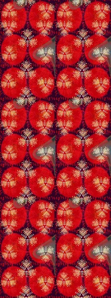 Raster illüstrasyonu. Tropik çiçek desenleri. Kırmızı renkte çiçekler.