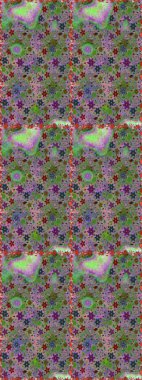 Hediye ambalaj kağıdı, tebrik kartları, posterler ve pankart tasarımı. Yeşil ve nötr renklerde çiçekler. Raster düz çiçekleri pürüzsüz desen.