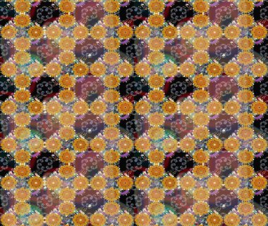 Çizim çiçek deseni duvar kağıdı, web sitesi arka planı, ambalaj kağıdı, davetiye, broşür, afiş veya web sitesi için kullanılabilir. Parlak elementlerin. El çizimi Raster illüstrasyonu.