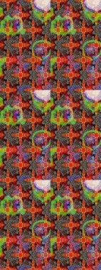 Yazdır. Düz Çiçek Elementleri Tasarımı. Renkli Yaz Temalı eskiz kalıbı. Raster çiçekli arka plan. Güzel eskiz şekli. Şirin kumaş deseni.