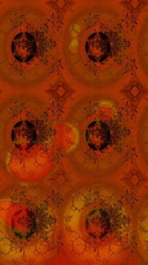 Raster illüstrasyonu. Kahverengi renklerde. Anti-stres için Raster soyut şablon sayfası.