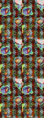 Kahverengi ve yeşil renklerde yaz çiçekleri. Küçük çiçekteki sevimli çiçek deseni. Raster deseni. Raster illüstrasyonu.