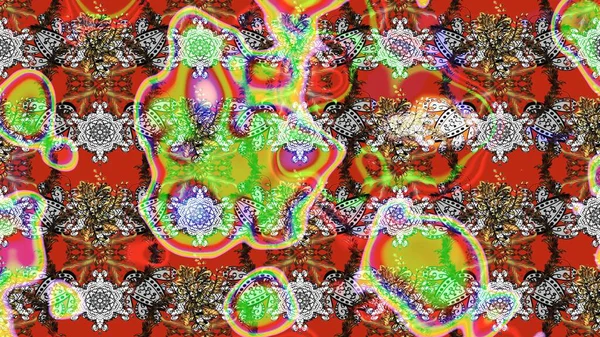 Raster illüstrasyonu. Küçük çaplı çiçeklerdeki basit şirin desenler. Tekstil veya kitap kapakları, imalat, duvar kağıtları, baskı, hediye paketi ve yapıştırma kitabı için çiçek eskiz geçmişi.