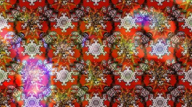 Ultraviyole kumaş deseni. Çizim kalıbı. Raster illüstrasyonu. Organik motif arkaplanı.