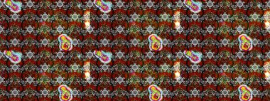 Raster deseni. Suluboya etkisi. Organik elementler. Botanik çizim deseni.