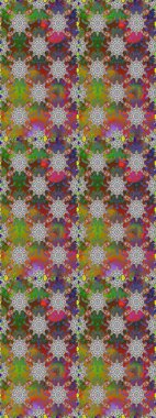 Raster Çiçek İllüstrasyonu güzel tekstil. Kahverengi ve gri renklerde etnik çiçeklerle kusursuz bir desen..