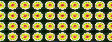 Tropical sketch pattern with many yellow and gray abstract flowers. Varicoloyellow and gray raster sketch illustration. Cute Floral pattern in the small flower.