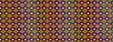Modern stil dokusu. Çiçek desenli raster, kahverengi ve mor çizgi grafik deseni soyut raster arkaplan.