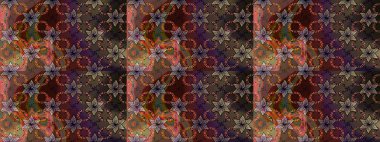 Renkli Bahar Teması eskiz kalıbı. Çiçek desenli çizim. Raster illüstrasyonu. Asya tekstil tarzında. Düz Çiçek Elementleri Tasarımı. Güzel kumaş deseni.