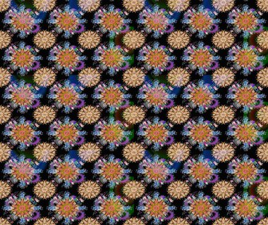 Raster Moda kumaş deseni. Çizgi çizimi kalıbı. Şirin çiçekler..