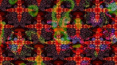 Renkli Bahar Teması eskiz kalıbı. Düz Çiçek Elementleri Tasarımı. Parlak arkaplan eskiz desenli çiçekli fantezi tasarımı.