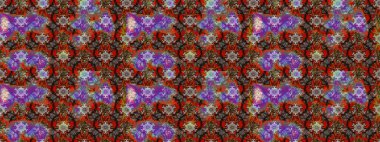 Raster düz çiçek çizim deseni. Hediye ambalaj kağıdı, tebrik kartları, posterler ve pankart tasarımı. Kahverengi ve kırmızı renkte çiçekler.