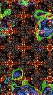 Renkli Bahar Teması eskiz kalıbı. Kahverengi ve siyah renkli çiçekler. Düz Çiçek Elementleri Tasarımı. Raster illüstrasyonunda çiçek deseni çizimi.