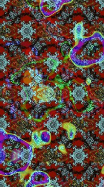 Raster 'ın taze dokusu. Paketleme, tekstil, duvar kâğıdı için çiçek eskizi. Yumuşak fayans. Yumuşak pamuk tasarımı. Klasik çiçek deseni.