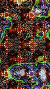 Vadinin çiçekleri kahverengi ve siyah renklerde. Raster çiçek desenleri çiziyor..