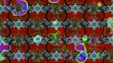 Kibar, yaz çiçekleri kırmızı ve kahverengi renklerde. Raster illüstrasyonu. Raster çiçek desenli ve çiçekli..