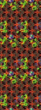 Çiçek deseni. Chichi 'nin kumaş kalıbını çiz. Renkli Bahar Teması eskiz kalıbı. Raster illüstrasyonu. Düz Çiçek Elementleri Tasarımı.