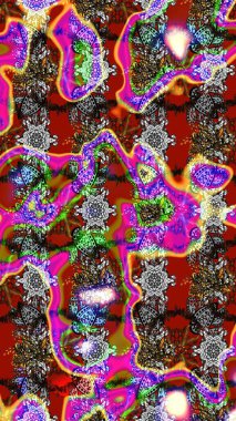 Raster illüstrasyonu. Çizim çiçek deseni duvar kâğıdı olarak kullanılabilir. Gri renkli çiçekler.