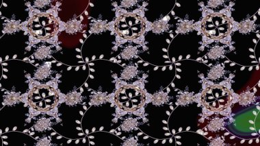 Siyah renklerde. Raster illüstrasyonu. Anti-stres için Raster soyut şablon sayfası.