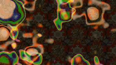 Renkli Bahar Teması eskiz kalıbı. Güzel çiçek deseni. Düz Çiçek Elementleri Tasarımı. Kahverengi renkte çiçekler.