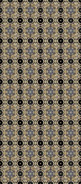 Altın rengi ve altın elementler üzerinde altın pürüzsüz desen. Tekrarlayan elementlerle soyut arkaplan oluşturun. Raster illüstrasyonu. Kusursuz, klasik altın desen..