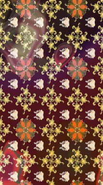 Küçük renkli çiçekler. Kahverengi çiçekli bahar çiçekleri. Küçük çiçekte güzel bir desen. Moda baskıları için zarif bir şablon. Motley illüstrasyonu.