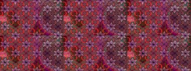 Moda baskıları için zarif bir şablon. Halk tarzı. Modern çiçek arkaplanı. Parlak renkli çiçekleri ve kahverengi ve mor renkli yaprakları olan muhteşem bir çiçek deseni..