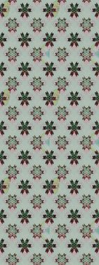 Ağaç dallı bahar çiçekleriyle desen, gri renklerde ve çiçek siluetiyle nötr renkler. Raster deseni.