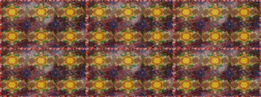 Renkli Bahar Teması eskiz kalıbı. Kahverengi ve yeşil renkli çiçekler. Düz Çiçek Elementleri Tasarımı. Sevimli çiçek raster deseni.