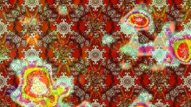 Çiçekli el çizimi çizimi deseni. Modern gelişim kahverengi ve kırmızı raster arka plan duvar kağıdı çizimi klasik çizgili iz sürme desenli çiçekler, çiçekli süsler.