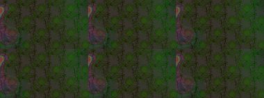 Raster illüstrasyonu. Yeşil ve gri renkli çiçekler. Çizim çiçek deseni duvar kağıdı için kullanılabilir.