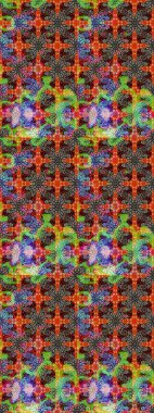 Kahverengi ve bej renklerde. Çizim kalıbı. Çiçek duvar kağıdı. Raster illüstrasyonu. Renkli süs kenarı. Hint süsü..