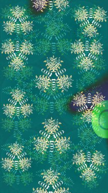 Vadinin mavi renkli çiçekleri. Çiçeksel çizim kalıbının çizimi.