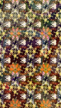 Kahverengi ve bej renkli çiçekler. Nazikçe, güzel çiçek arkaplanı. Raster çiçek desenli ve çiçekli..